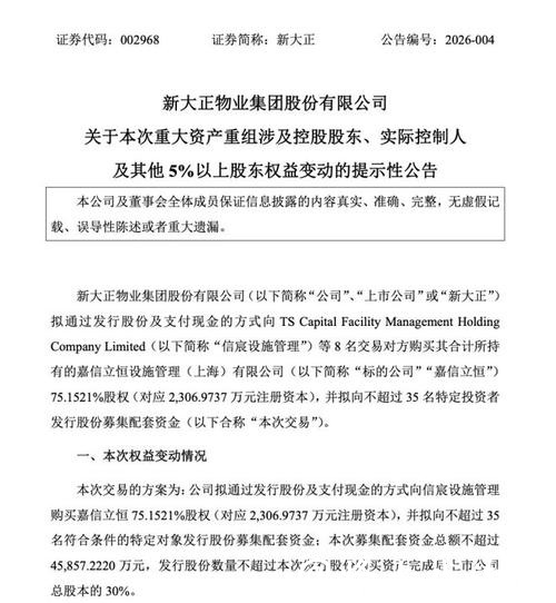 新大正9.17亿元收购嘉信立恒：未见业绩承诺 一董事反对一独董弃权